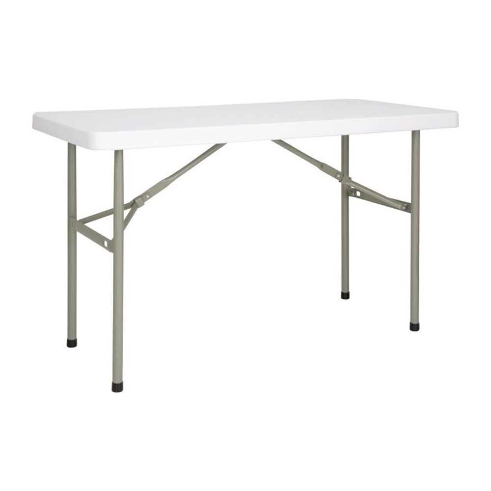 Bolero Inklapbare Buffettafel | Kunststof/staal | Wit Blad | Grijs Frame | In-/outdoor | 1220x607x740(h)mm