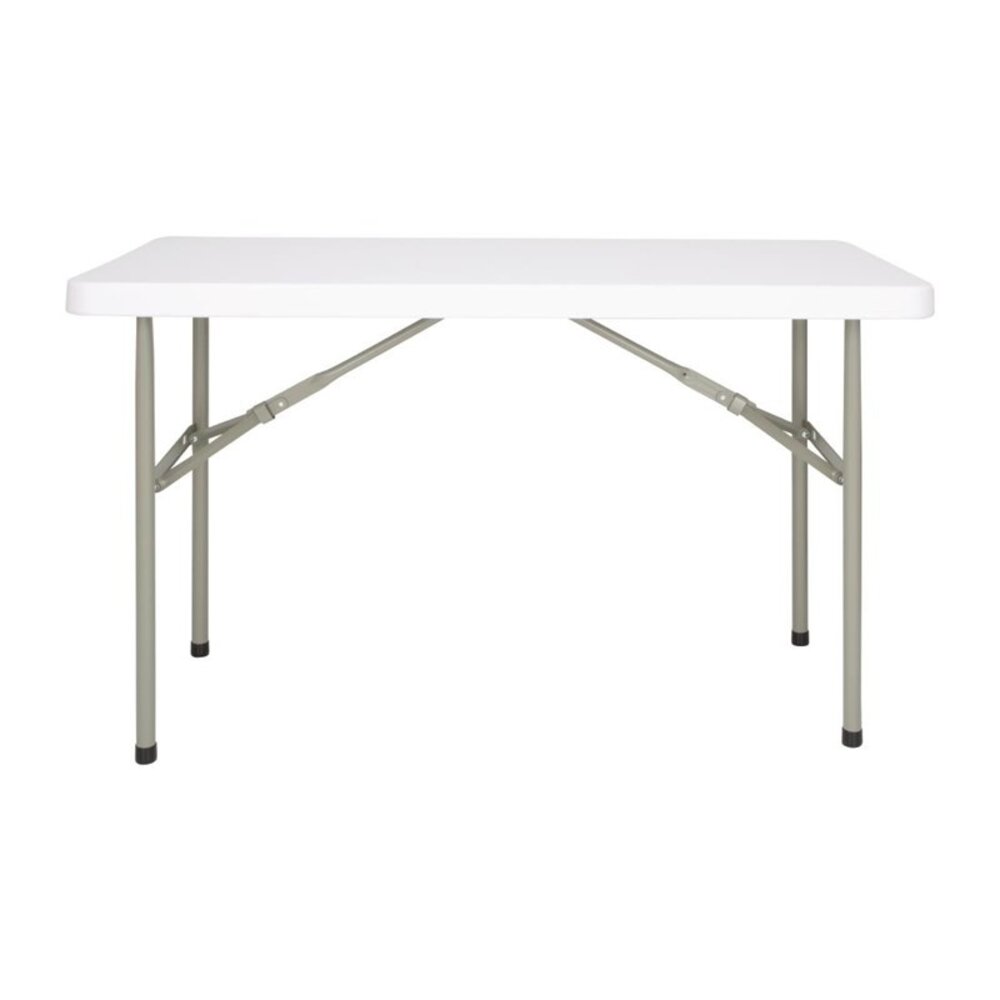 Bolero Inklapbare Buffettafel | Kunststof/staal | Wit Blad | Grijs Frame | In-/outdoor | 1220x607x740(h)mm