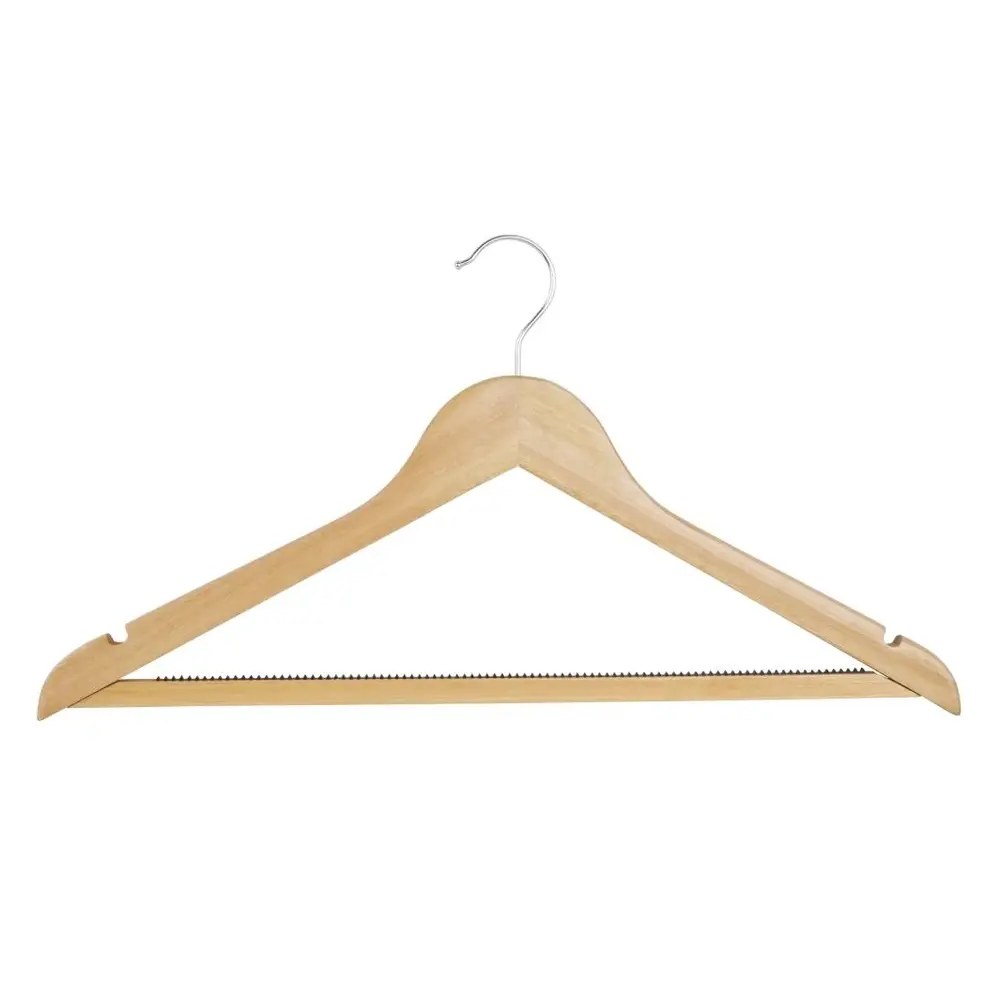 Bolero Kledinghangers | Hout | Naturel | 10 Stuks | 231mm