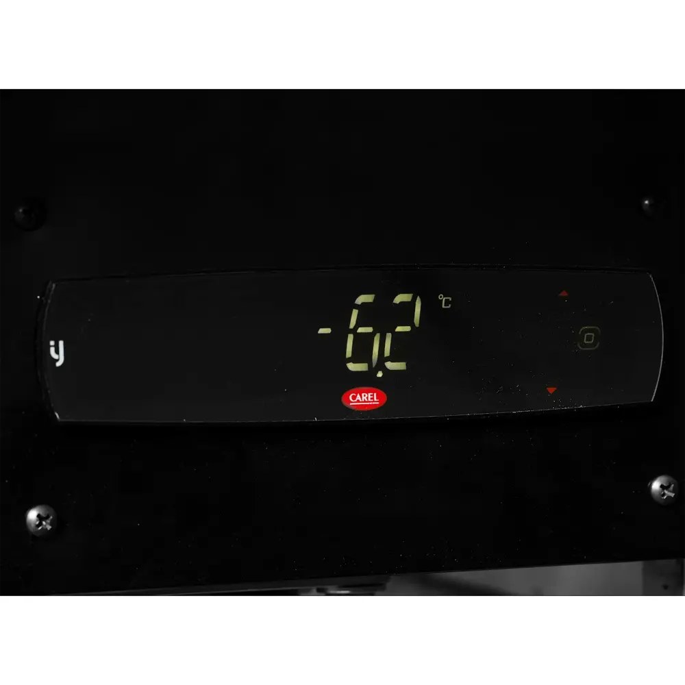 Tefcold Koel-/vrieseiland | Eib | 640l | Zwart | -18°c/+5°c | Geforceerd | Schuifdeksels | Touchscreen | Bluetooth + App | Wielen (geremd) | 2012x1010x975(h)mm