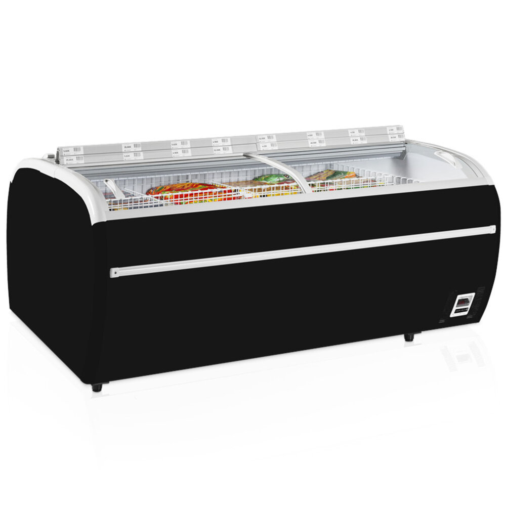 Tefcold Koel-/vrieseiland | Twin | 1697l | Zwart | -18°c/-24°c & -1°c/+15°c | Statisch | Schuifdeksels | 2150x1465x930(h)mm