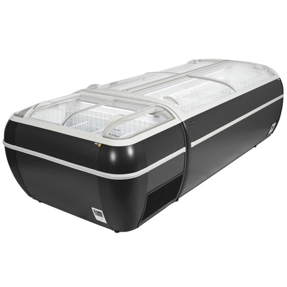 Tefcold Koel-/vrieseiland | Twin | 1697l | Zwart | -18°c/-24°c & -1°c/+15°c | Statisch | Schuifdeksels | 2150x1465x930(h)mm