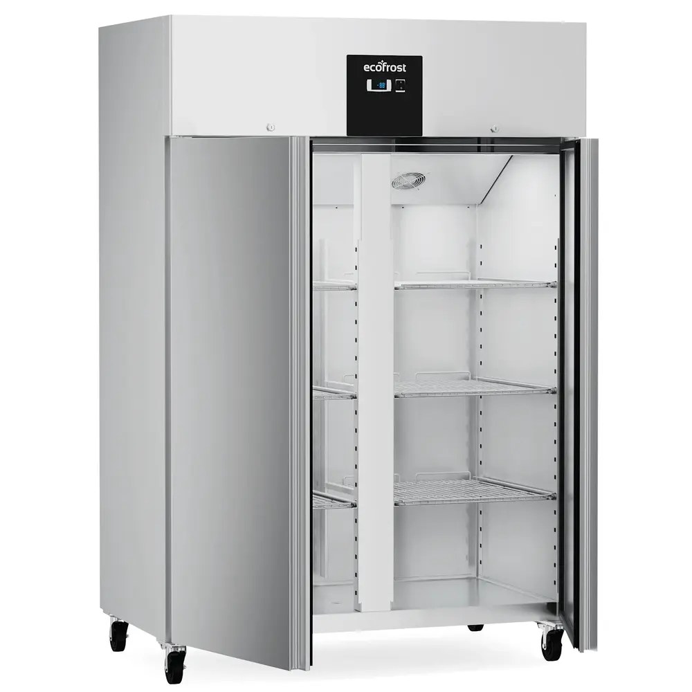 Ecofrost Koelkast | 1200l (2/1 Gn) | Rvs | +2°c/+8°c | Statisch + Ventilator | Wielen (geremd) | 1340x810x2010(h)mm