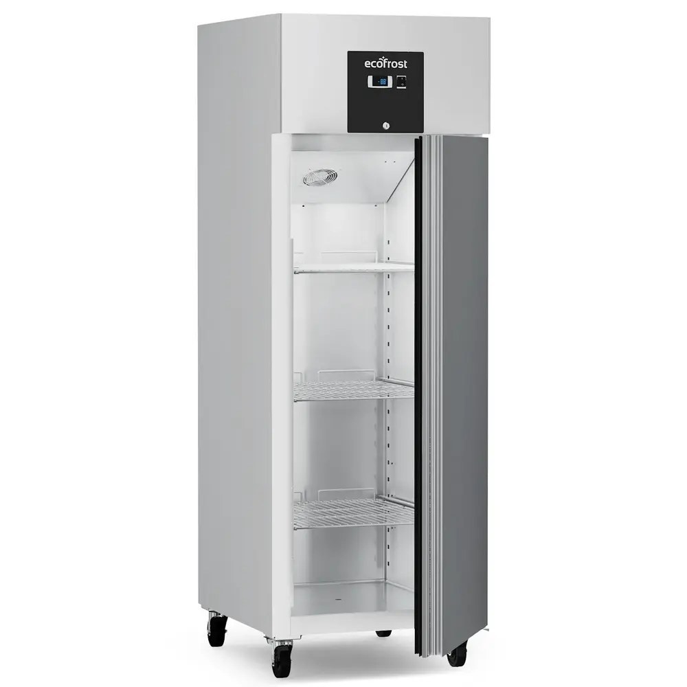 Ecofrost Koelkast | 600l (2/1 Gn) | Rvs | +2°c/+8°c | Statisch + Ventilator | Wielen (geremd) | 680x810x2010(h)mm