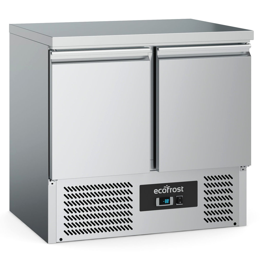 Ecofrost Koelwerkbank | 240l | 2 Deuren (1/1 Gn) | +2°c/+8°c | Statisch + Ventilator | 900x700x876(h)mm