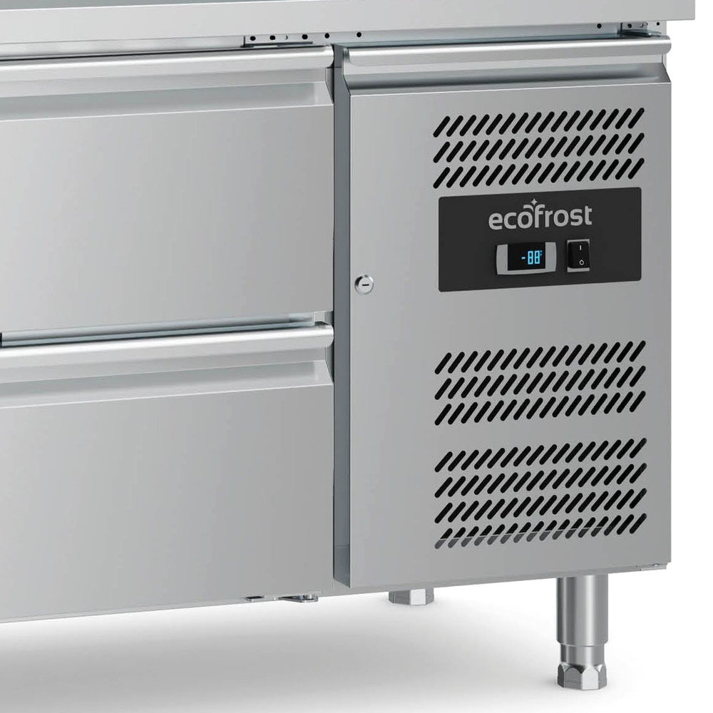 Ecofrost Koelwerkbank | 282l | 4 Laden | +2°c/+8°c | Geforceerd | 1360x700x850(h)mm