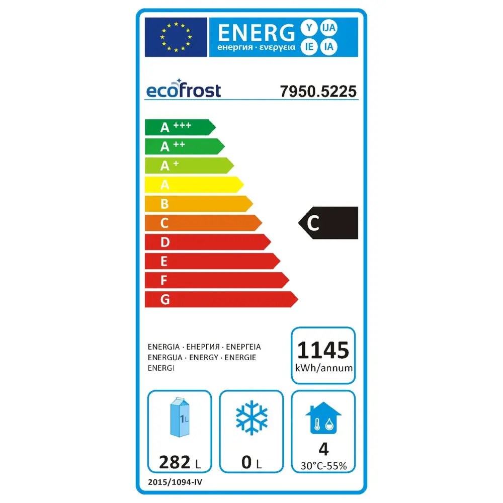 Ecofrost Koelwerkbank | 339l | 3 Deuren | +2°c/+8°c | Geforceerd | 1795x600x850(h)mm