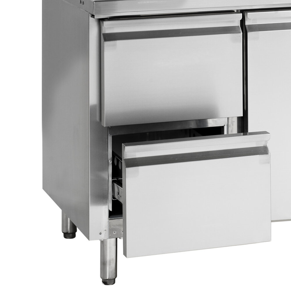 Tefcold Bakkerij Koelwerkbank | 390l | 2 Deuren (en600x400) | +2°c/+10°c | Geforceerd | Werkblad Afneembaar | 1510x800x880(h)mm