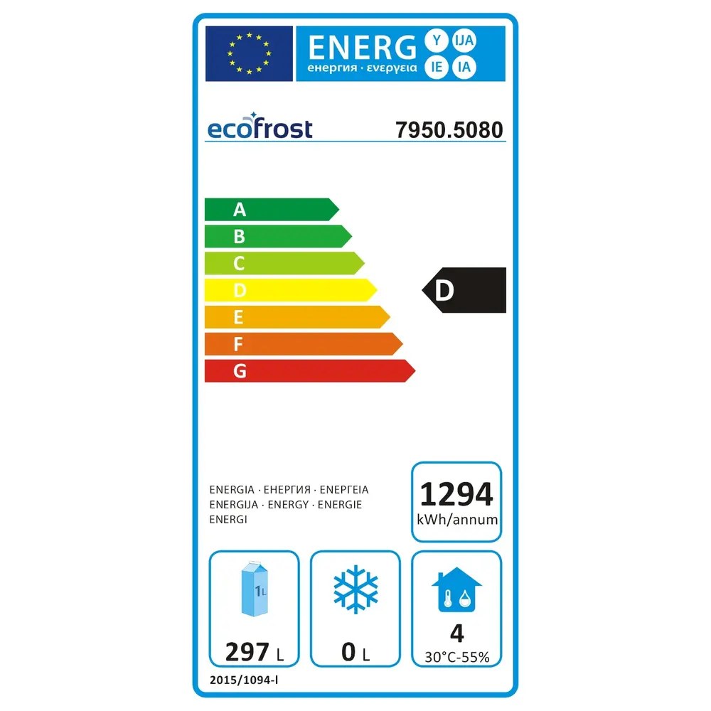 Ecofrost Koelwerkbank | 368l | 3 Deuren (1/1 Gn) | +2°c/+8°c | Statisch + Ventilator | 1365x700x876(h)mm