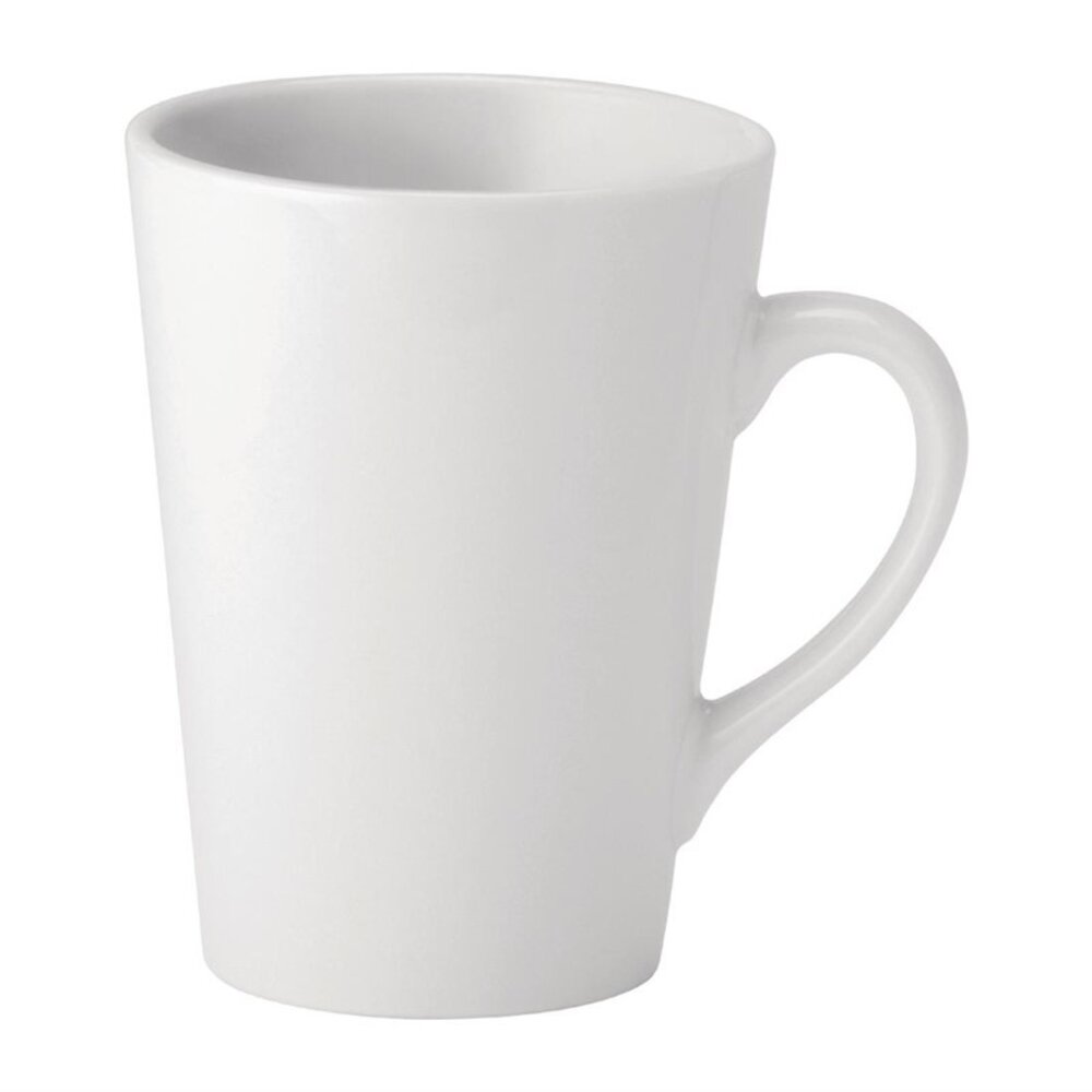 Utopia Latte Mokken | Pure White | Porselein | Wit | 25cl | 24 Stuks | ø76x105(h)mm
