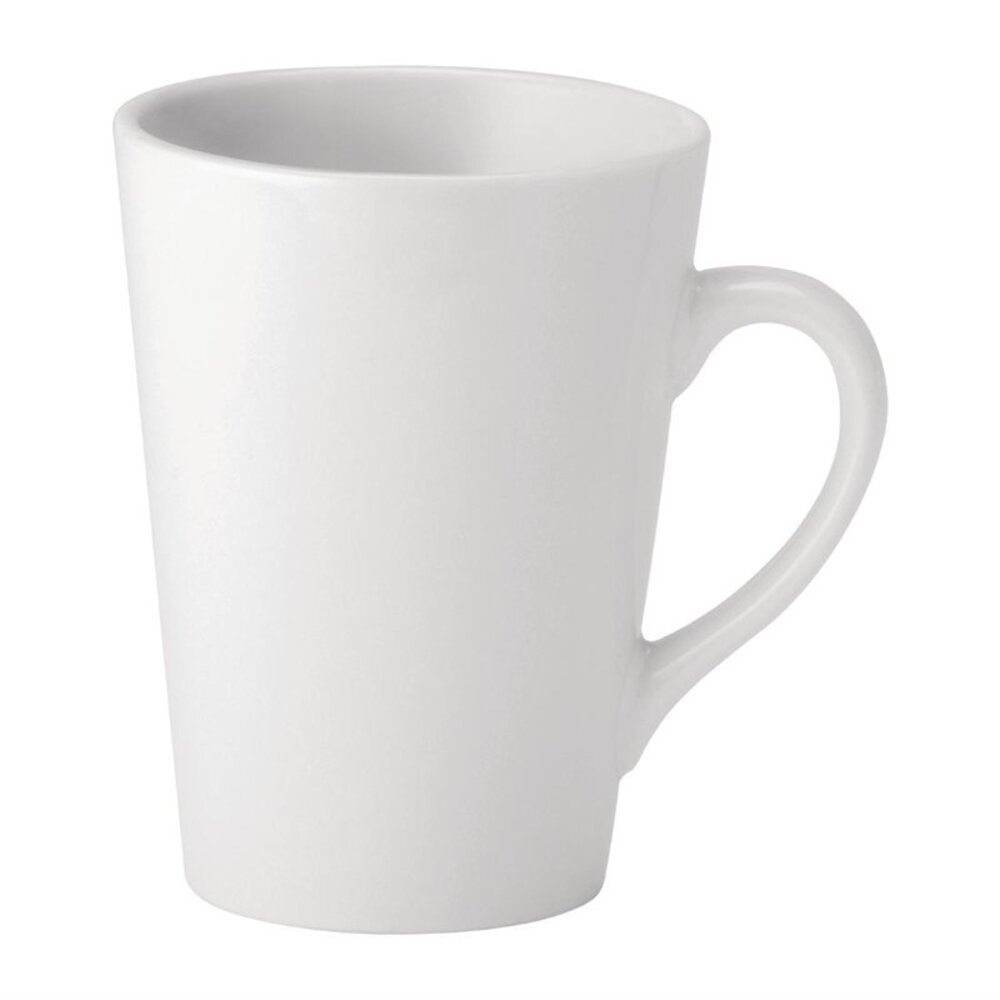 Utopia Latte Mokken | Pure White | Porselein | Wit | 25cl | 24 Stuks | ø76x105(h)mm