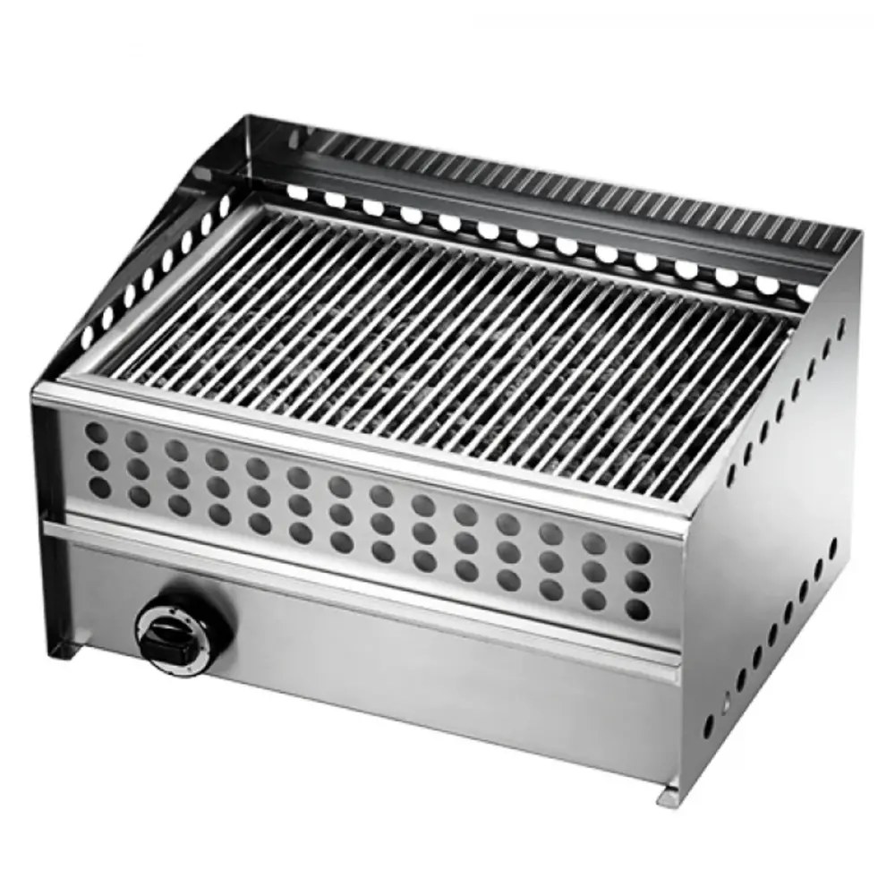 Caterchef Lavasteengrill | 1 Zone | Reflecterende Branders | 9kw | 550x400x330(h)mm