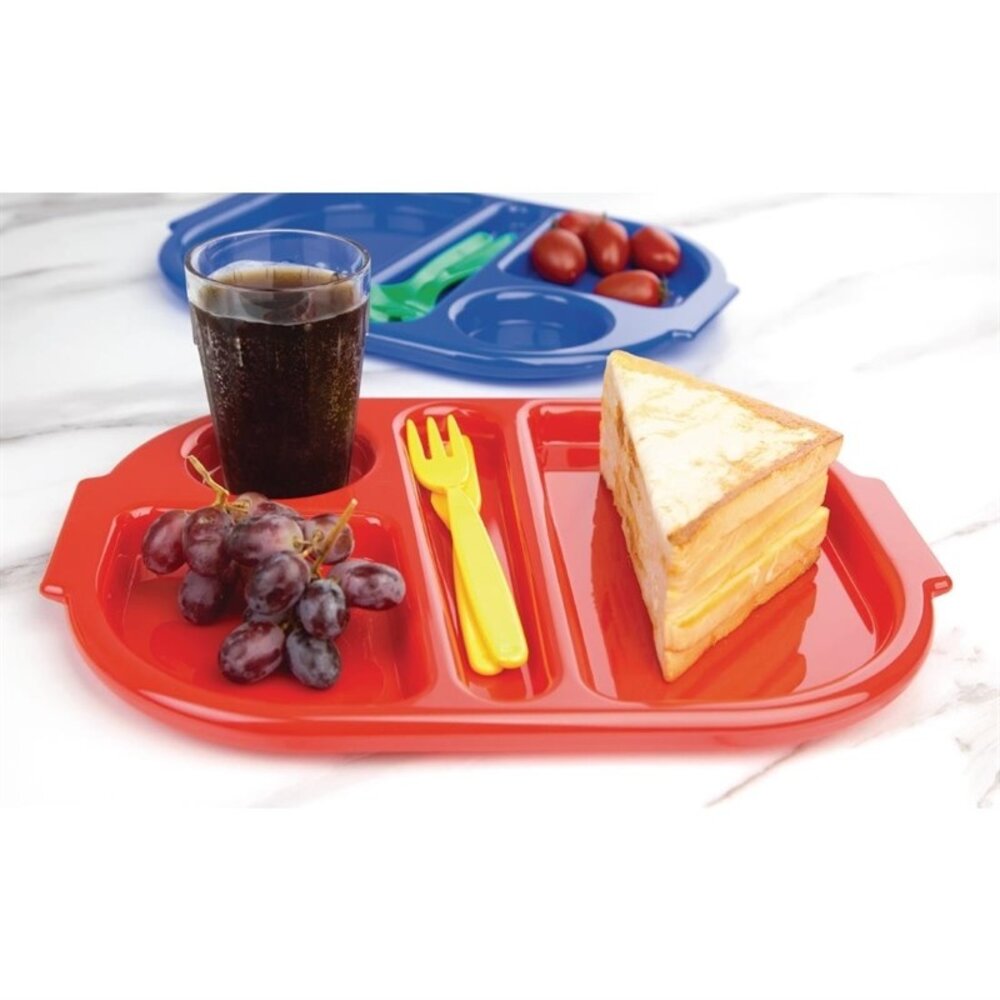 Olympia Maaltijdtrays | Kristallon | Kunststof | Rood | 10 Stuks | 322x236x22(h)mm