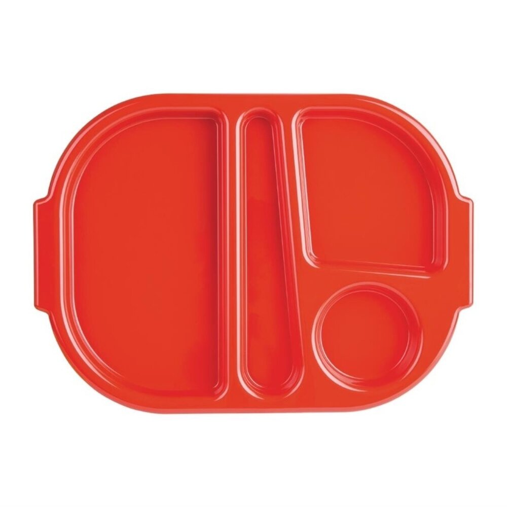 Olympia Maaltijdtrays | Kristallon | Kunststof | Rood | 10 Stuks | 322x236x22(h)mm