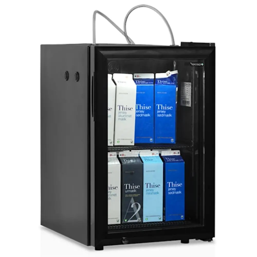 Tefcold Melkkoeler | Serie BC | 67l | Zwart | +2°c/+10°c | Statisch + Ventilator | 432x496x668(h)mm