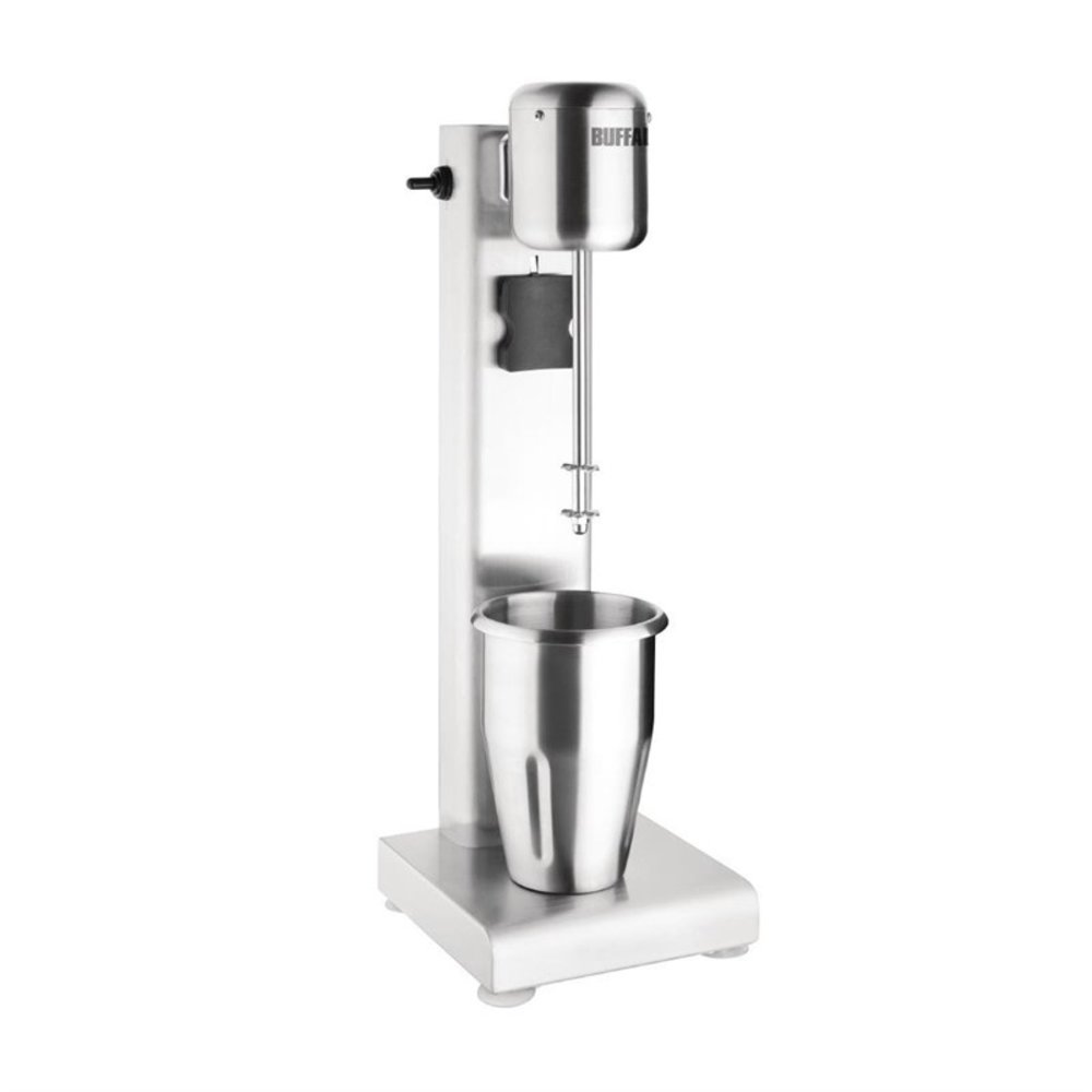Buffalo Milkshaker | Enkel | Rvs | 0.08kw (230v) | Incl. Rvs Mengbeker | 180x180x520(h)mm