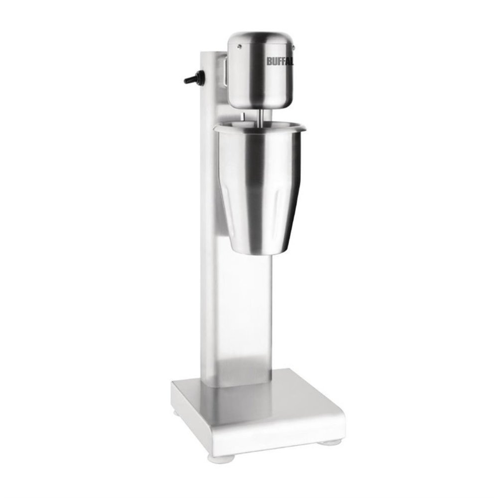 Buffalo Milkshaker | Enkel | Rvs | 0.08kw (230v) | Incl. Rvs Mengbeker | 180x180x520(h)mm