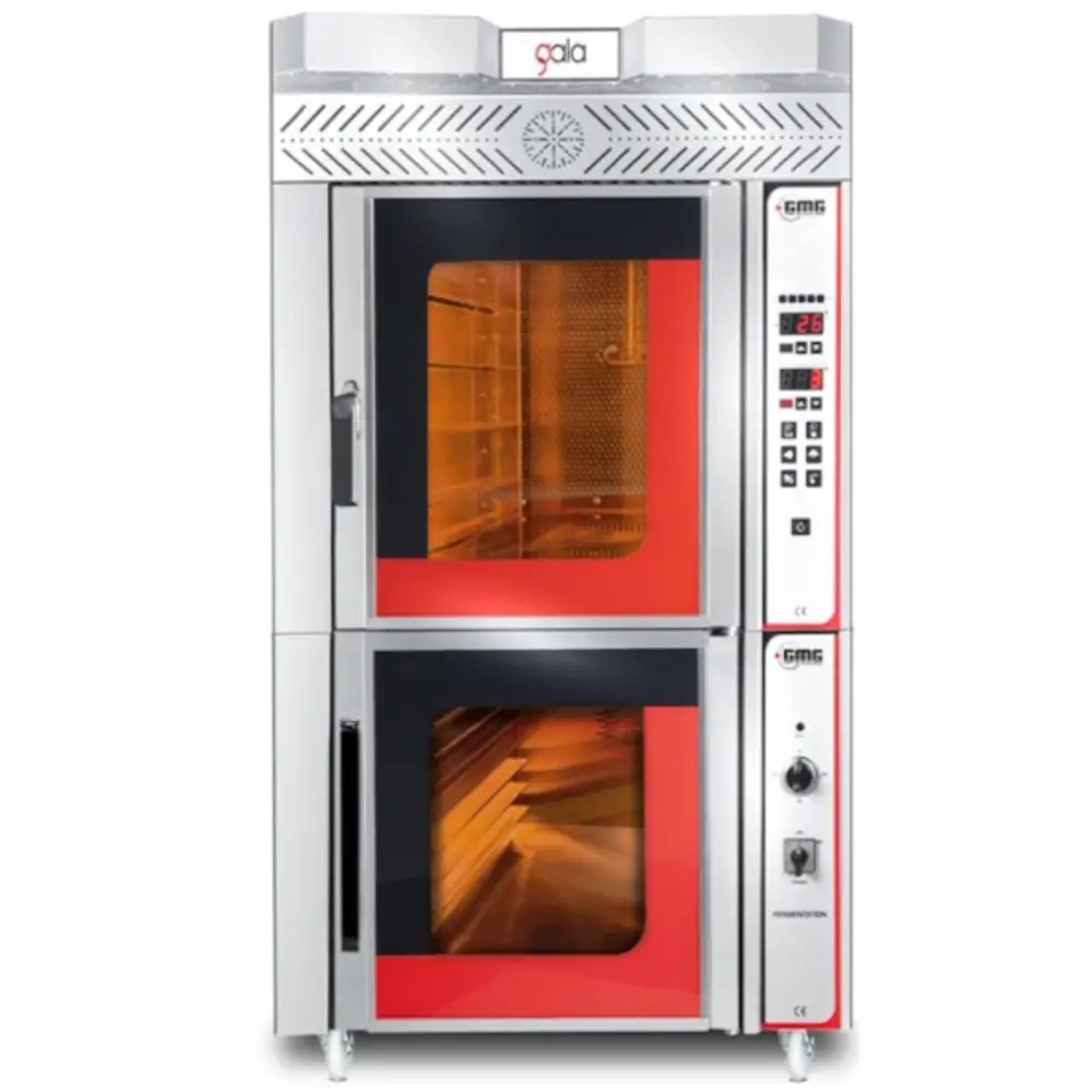 Gmg Modulaire Bakkerij Oven | Gala | 5 Niveaus (en600x400) | Elektrisch | 40°c/375°c | 9.5kw (400v) | Bevochtiging (handmatig) | Incl. Rijskast | 850x1400x1780(h)mm