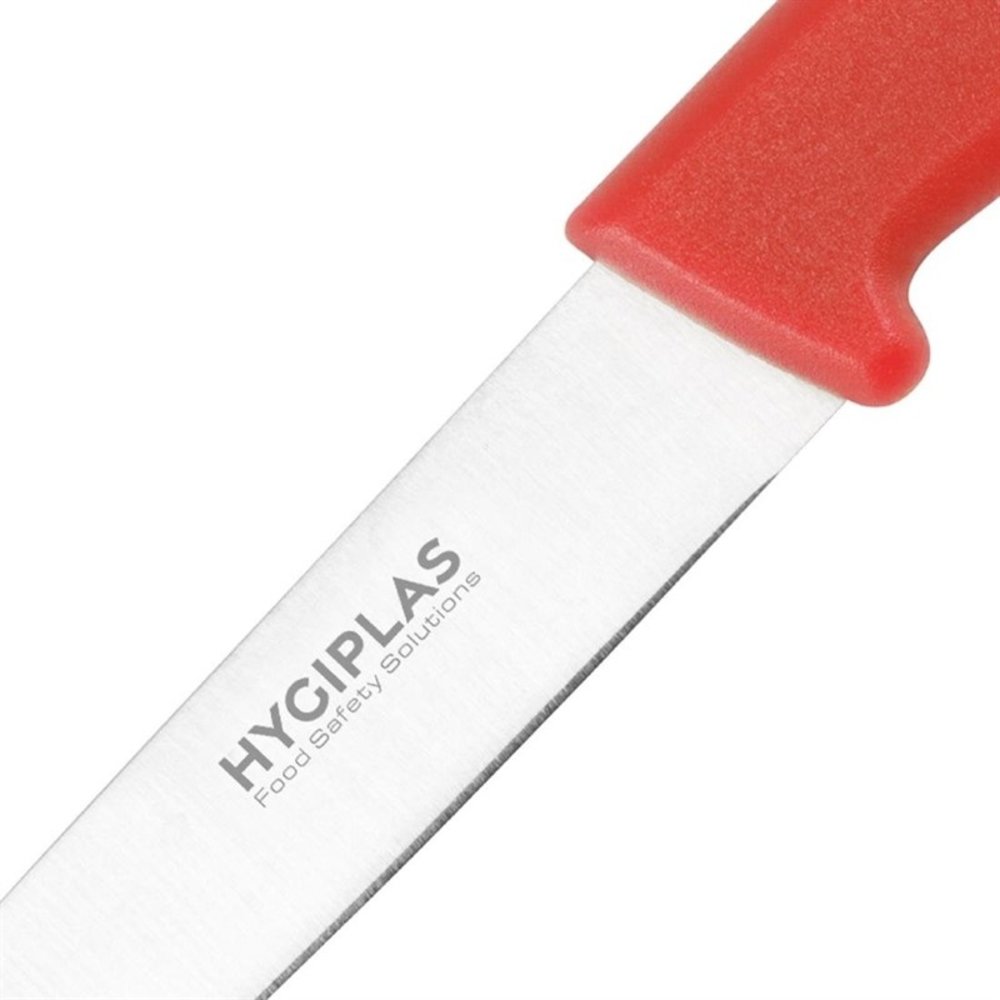 Hygiplas Officemes | Rvs | Rood (rauw Vlees) | Lengte 180mm