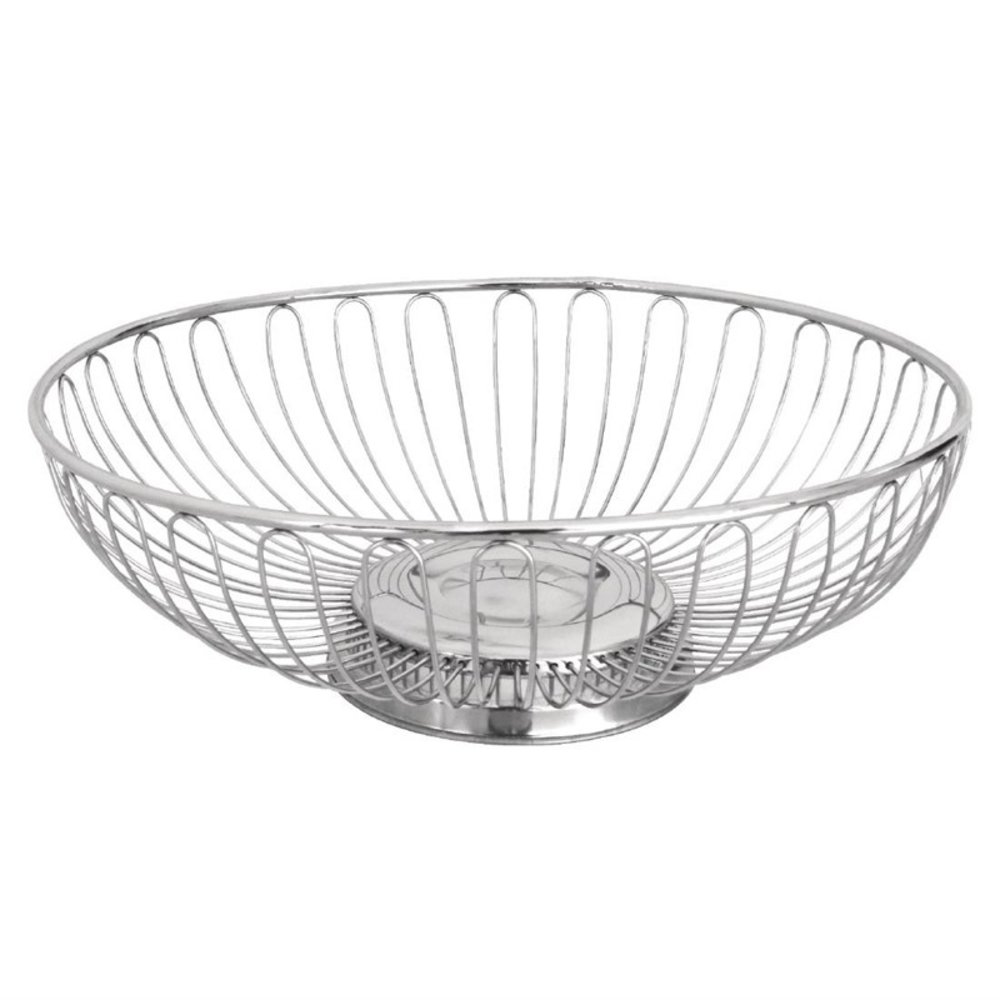 Olympia Open Brood en Fruitschaal Rvs | 9(h) x 25,5(ø)cm