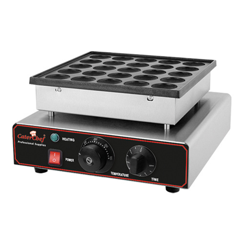 Caterchef Poffertjes Bakapparaat (cap.025st.) | 850w | Thermostaat 0-300°c | 375x310x170(h)mm