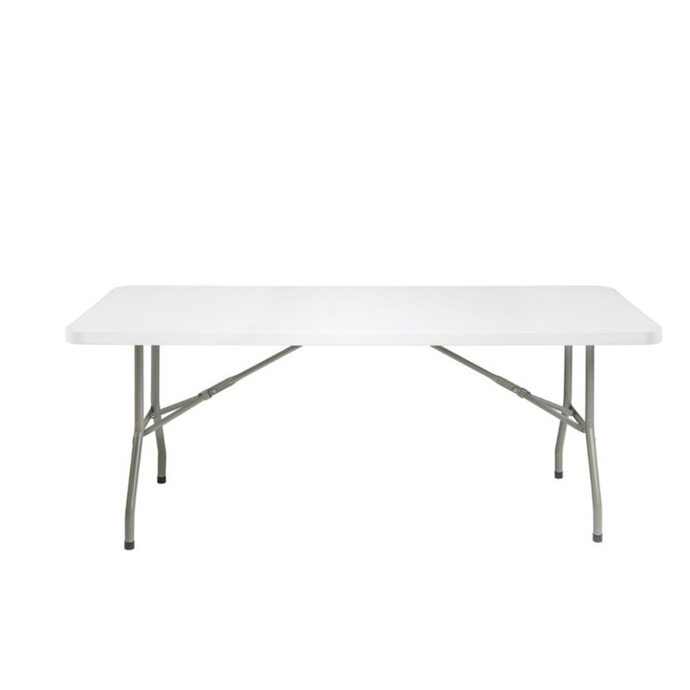 Bolero Inklapbare Buffettafel | Kunststof/staal | Wit Blad | Grijs Frame | In-/outdoor | 1827x750x745(h)mm