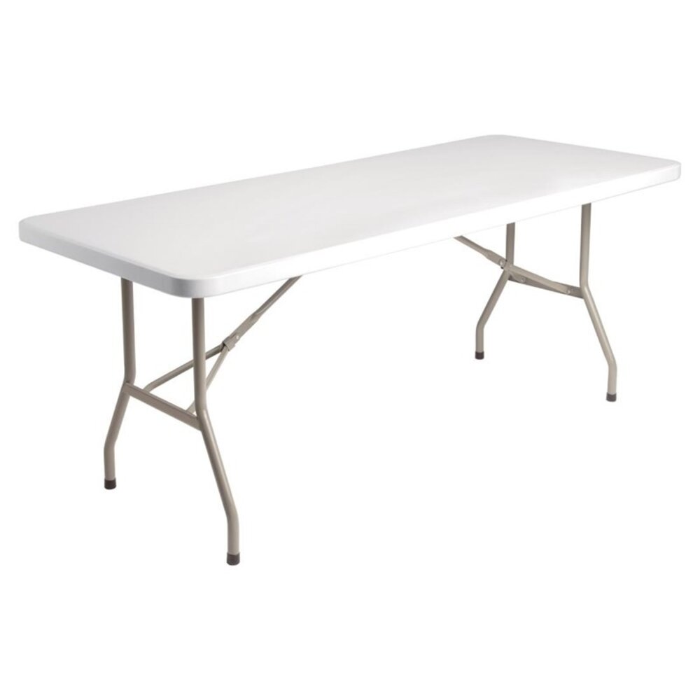 Bolero Inklapbare Buffettafel | Kunststof/staal | Wit Blad | Grijs Frame | In-/outdoor | 1827x750x745(h)mm