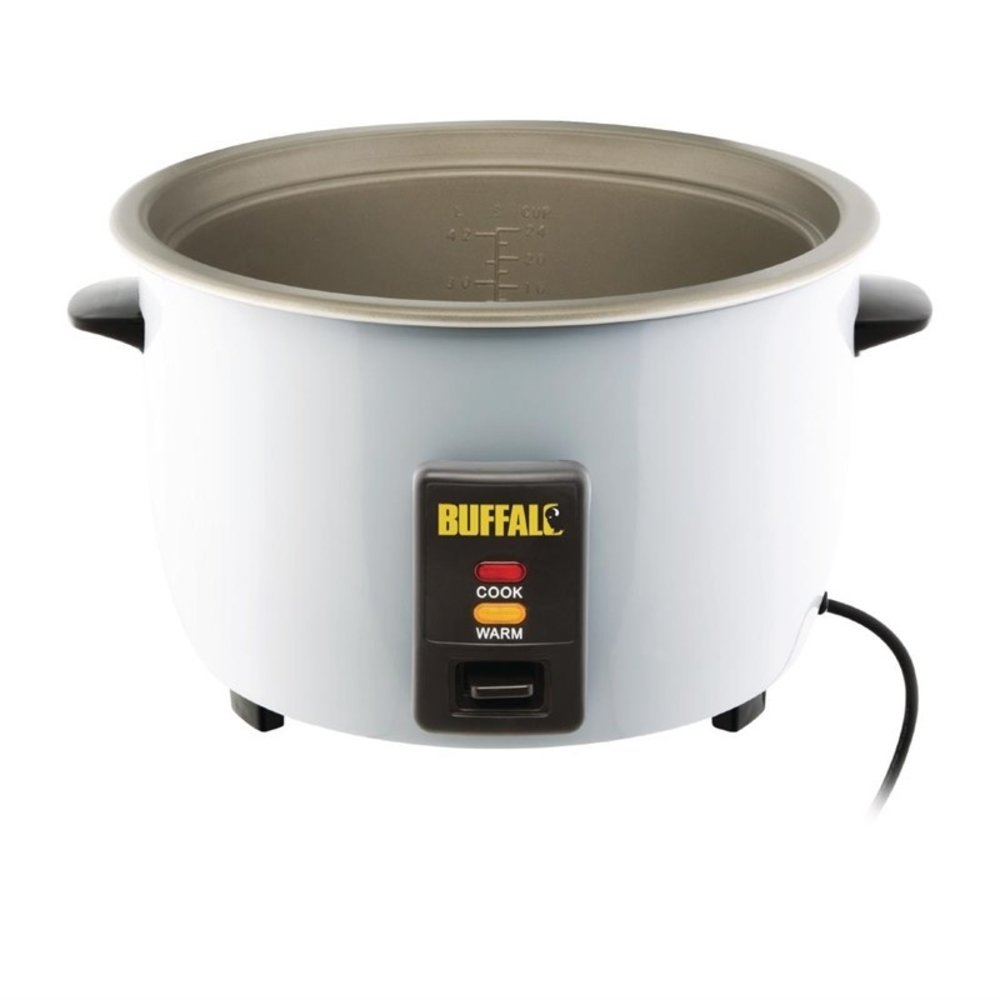 Buffalo Rijstkoker | Rvs | Elektrisch | 1.6kw | 10l Gekookte Rijst / 4.2l Droge Rijst | 380x320x350(h)mm