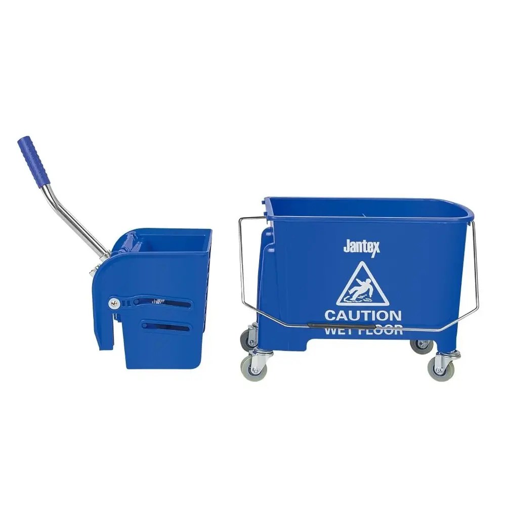 Jantex Rolemmer + Wringer | Kentucky | 20l | Blauw (kleurcodering) | Schoon-/vuilwaterscheiding | 350x280x480(h)mm