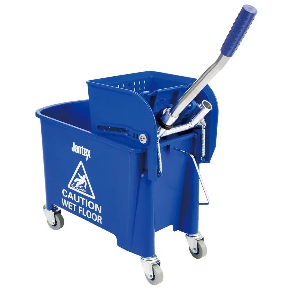 Jantex Rolemmer + Wringer | Kentucky | 20l | Blauw (kleurcodering) | Schoon-/vuilwaterscheiding | 350x280x480(h)mm