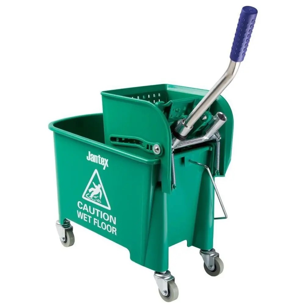 Jantex Rolemmer + Wringer | Kentucky | 20l | Groen (kleurcodering) | Schoon-/vuilwaterscheiding | 350x280x480(h)mm