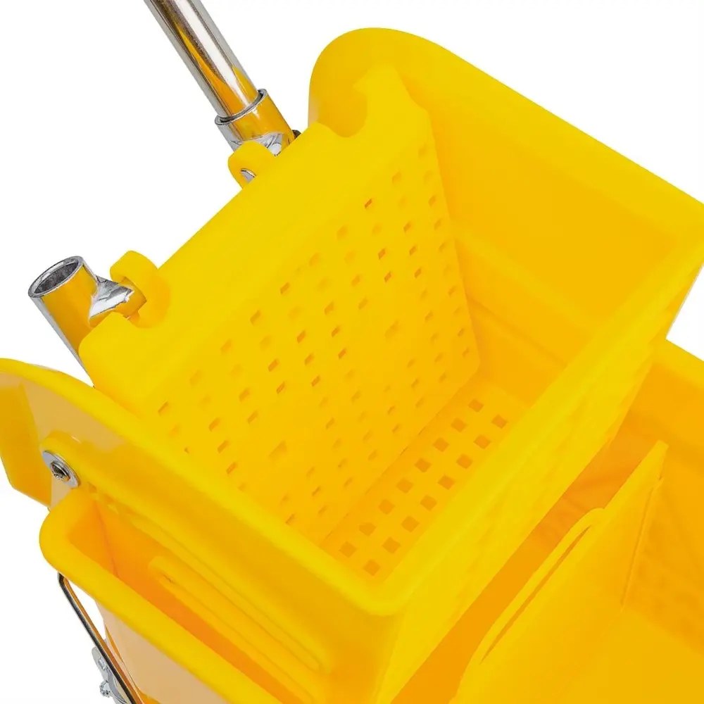 Jantex Rolemmer + Wringer | Kentucky | 20l | Geel (kleurcodering) | Schoon-/vuilwaterscheiding | 350x280x480(h)mm