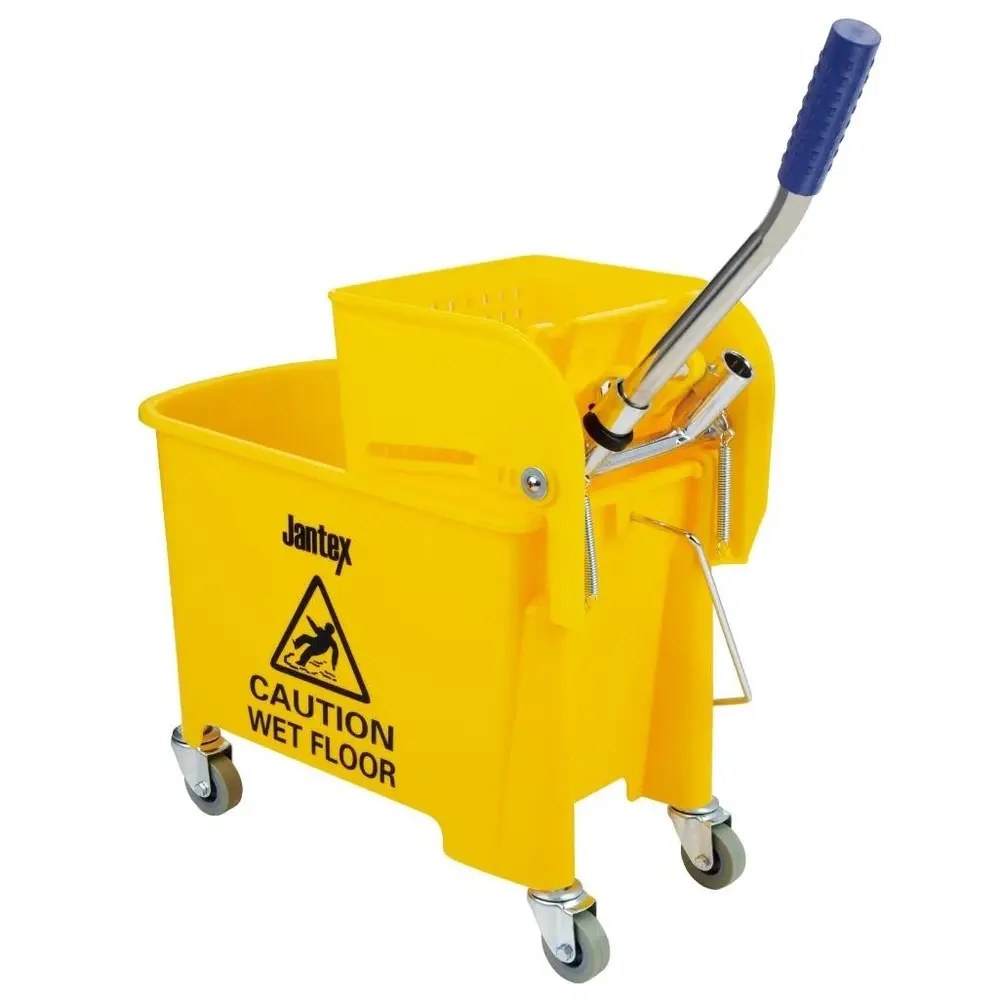 Jantex Rolemmer + Wringer | Kentucky | 20l | Geel (kleurcodering) | Schoon-/vuilwaterscheiding | 350x280x480(h)mm