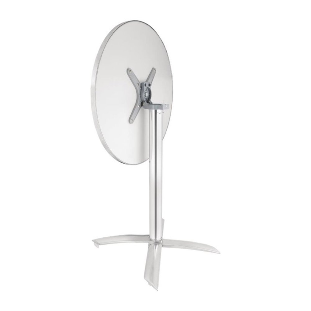 Bolero Inklapbare Tafel | Rvs/aluminium | Rvs Blad | Aluminium Frame | In-/outdoor | ø600x720(h)mm
