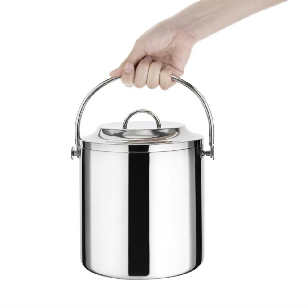 Olympia Rvs Ijsemmer Met Deksel | 3,3l | 23(h) x 18(ø)cm