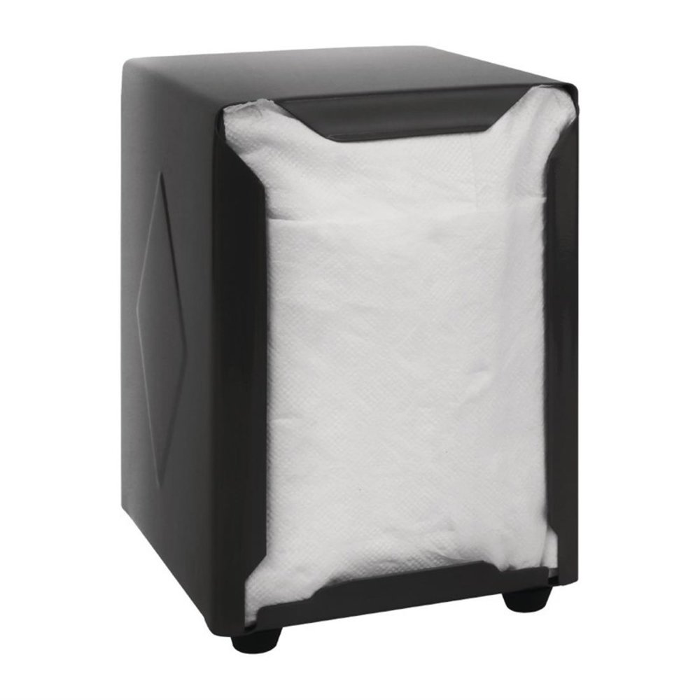Olympia Rvs Servetten Dispenser Zwart | 90x107x120(h)mm