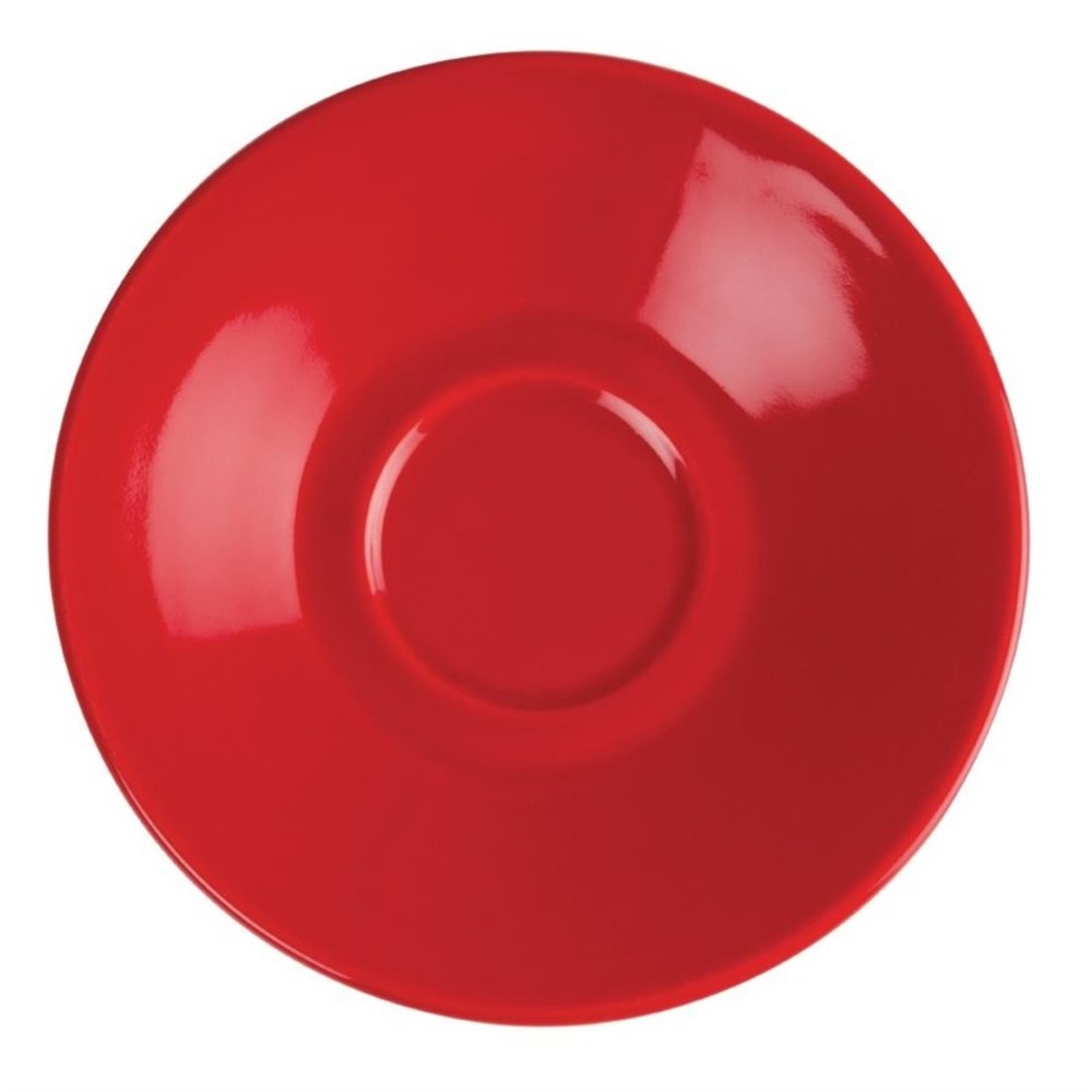 Olympia Schotels | Café | Keramiek | Rood | 12 Stuks | ø117mm