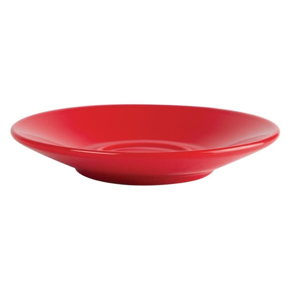 Olympia Schotels | Café | Keramiek | Rood | 12 Stuks | ø117mm