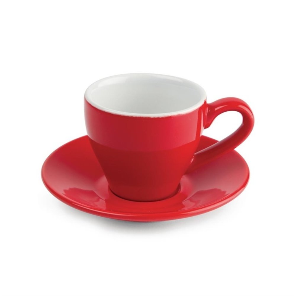 Olympia Schotels | Café | Keramiek | Rood | 12 Stuks | ø117mm