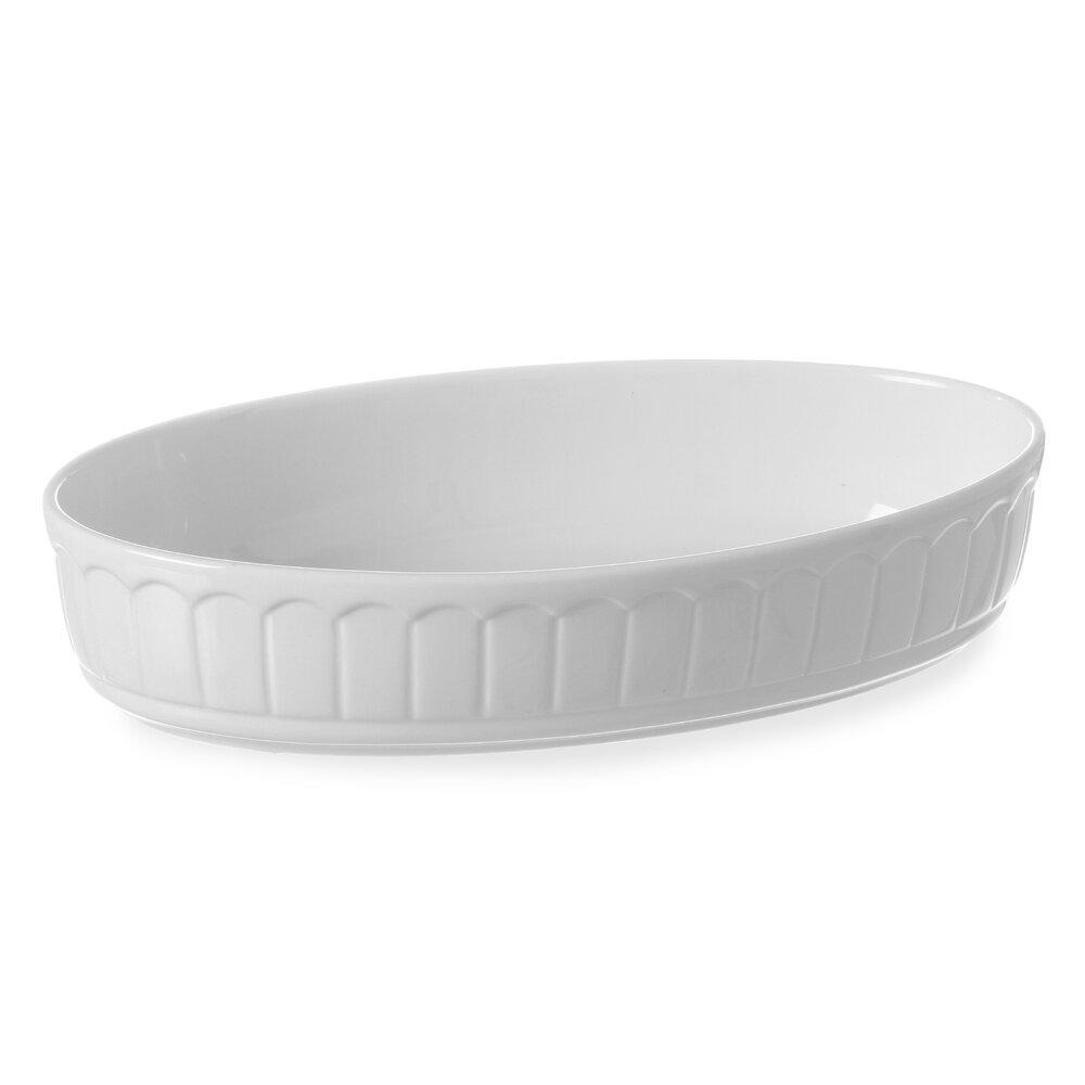 Hendi Serveerschaal | Rustica | Porselein | Wit | 100cl | Per Stuk | 245x145x55(h)mm