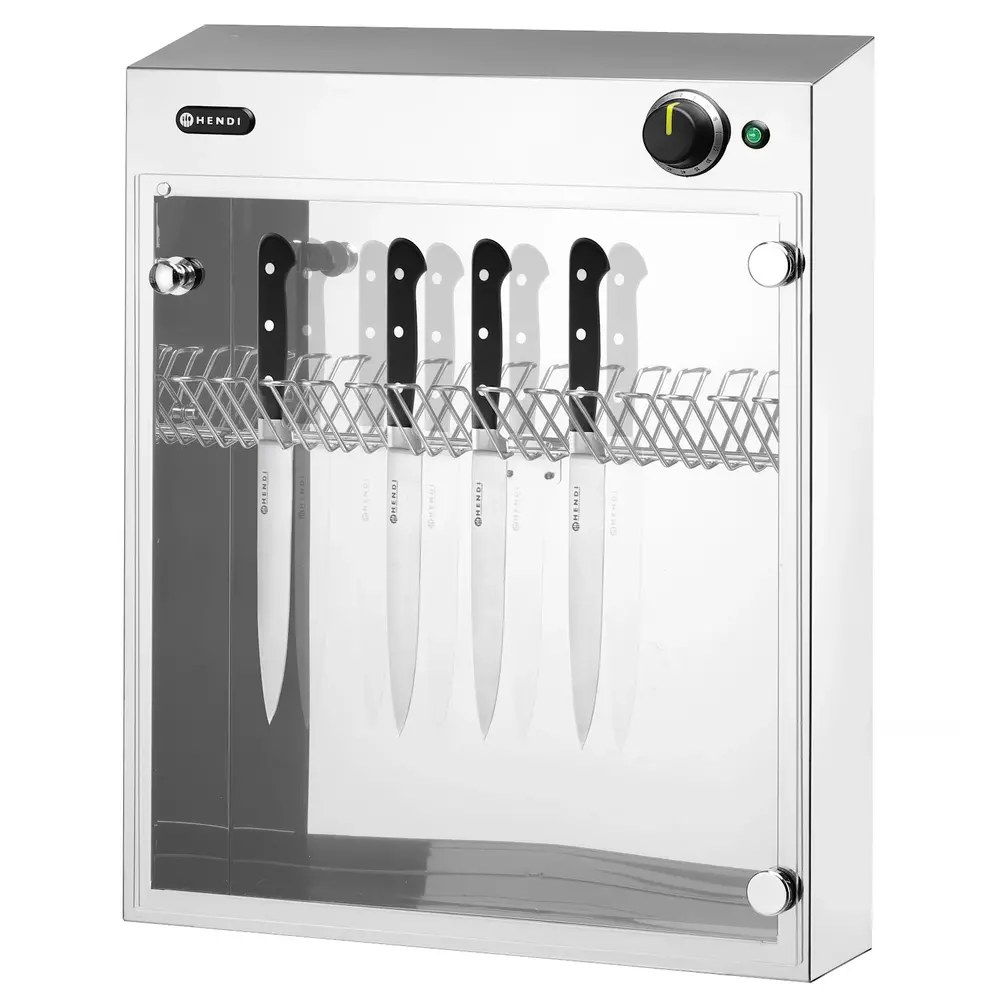 Hendi Sterilisatiekast | Rvs | Cap. 14 Messen | Uv-sterilisatie | Timer | 510x160x625(h)mm