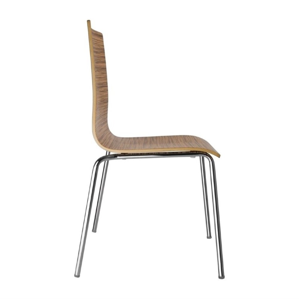 Bolero Stoelen | Hout/staal | Hout (eiken) | Grijze Poten | Indoor | Stapelbaar | 4 Stuks | 505x520x855(h)mm