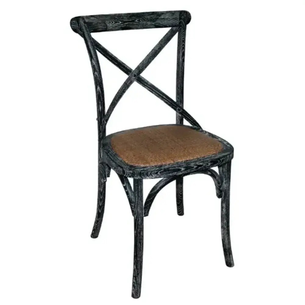 Bolero Stoelen | Rotan/hout | Brown | Black Wash Frame | Indoor | 2 Stuks | 495x550x890(h)mm