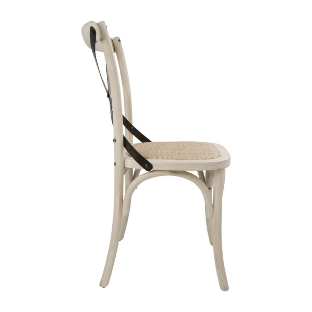 Bolero Stoelen | Rotan/hout | Ecru | Indoor | 2 Stuks | 460x540x880(h)mm