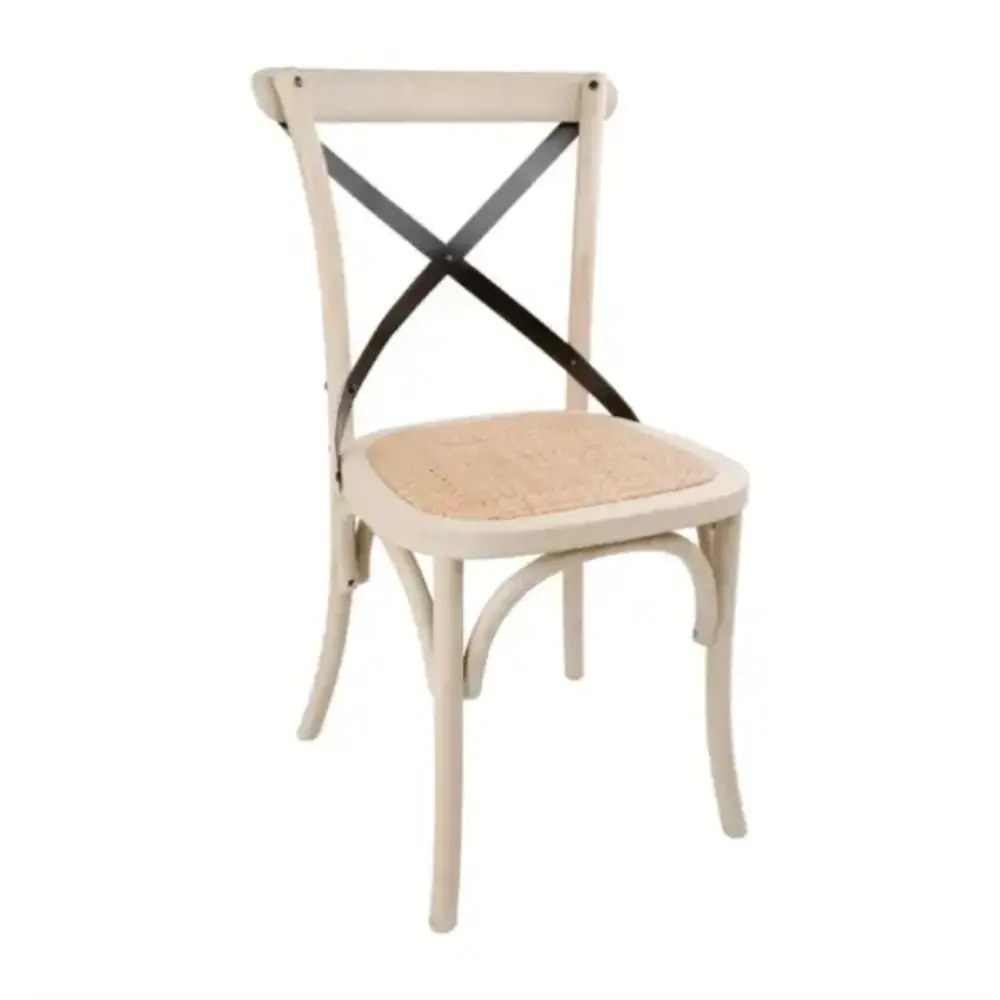 Bolero Stoelen | Rotan/hout | Ecru | Indoor | 2 Stuks | 460x540x880(h)mm