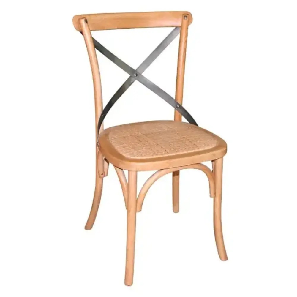 Bolero Stoelen | Rotan/hout | Naturel | Indoor | 2 Stuks | 495x550x890(h)mm