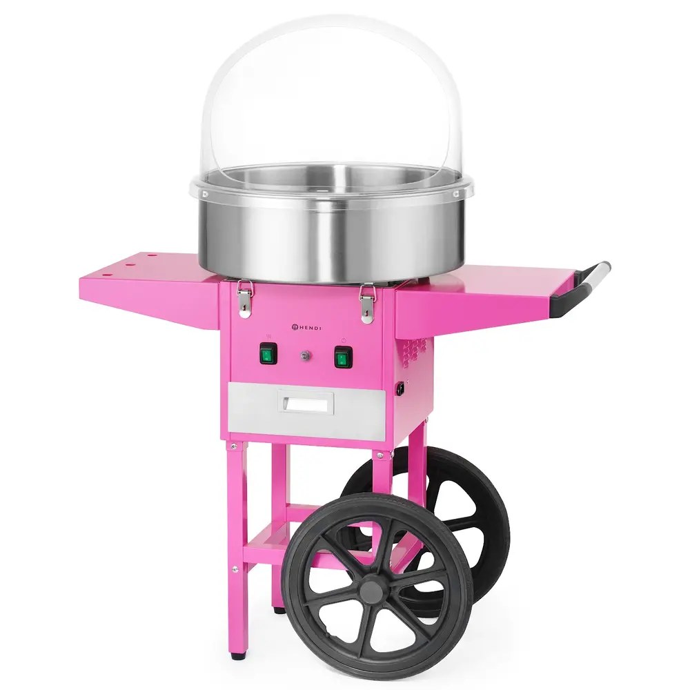 Hendi Suikerspinmachine + Onderstel | Kom ø520mm | 1.13kw (230v) | Wielen | 948x520x914(h)mm