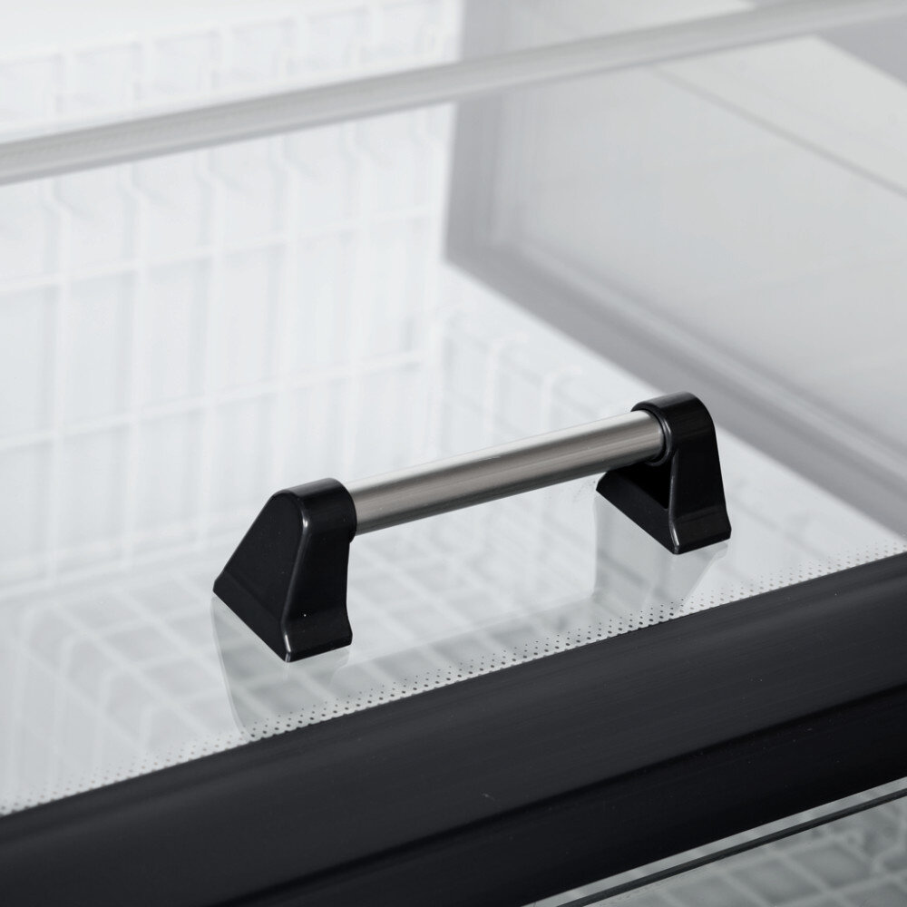 Tefcold Supermarkt Koel-/vrieskist | View | 995l | Grijs | +10°c/-22°c | Statisch | Schuifdeksels | 3-zijdig Glas | Temperatuuralarm | 1983x980x970(h)mm