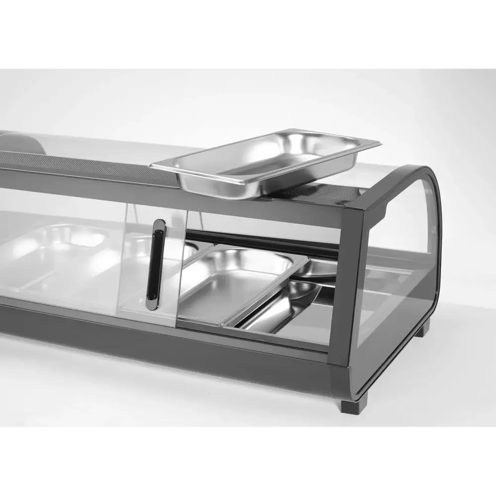 Arktic by Hendi Sushivitrine | Zwart | 6x 1/3 GN | 0°c/+12°c | Statisch | 1 Niveau | 1529x426x296(h)mm