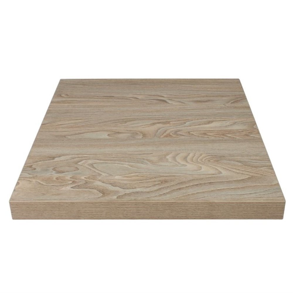 Bolero Tafelblad | Houtlook (antique Natural) | Indoor | Voorgeboord | 700x700x48(h)mm